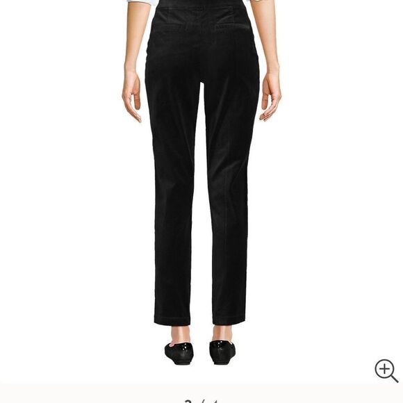 Women's Velvet High Rise Pintuck Pencil Ankle Pants - Picture 3 of 16